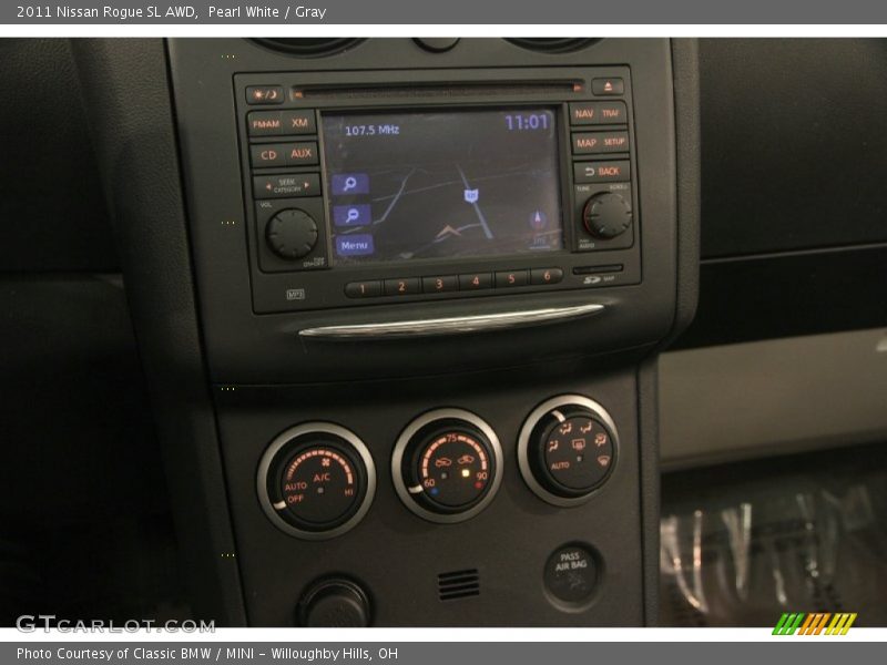 Pearl White / Gray 2011 Nissan Rogue SL AWD