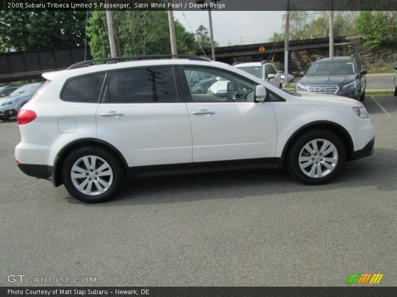 Satin White Pearl / Desert Beige 2008 Subaru Tribeca Limited 5 Passenger