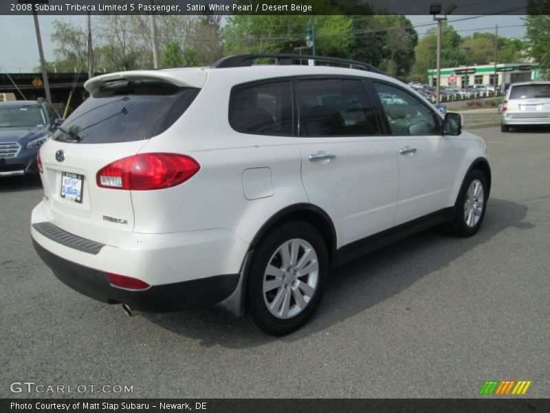 Satin White Pearl / Desert Beige 2008 Subaru Tribeca Limited 5 Passenger