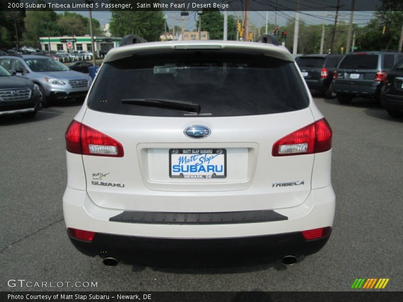 Satin White Pearl / Desert Beige 2008 Subaru Tribeca Limited 5 Passenger