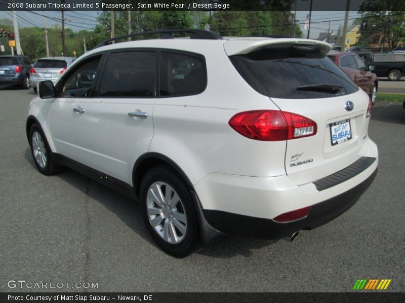 Satin White Pearl / Desert Beige 2008 Subaru Tribeca Limited 5 Passenger