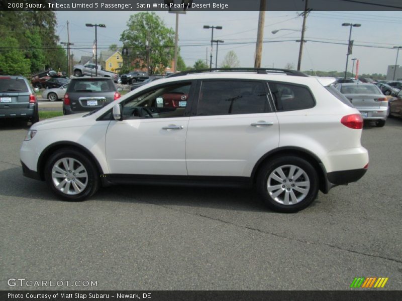 Satin White Pearl / Desert Beige 2008 Subaru Tribeca Limited 5 Passenger