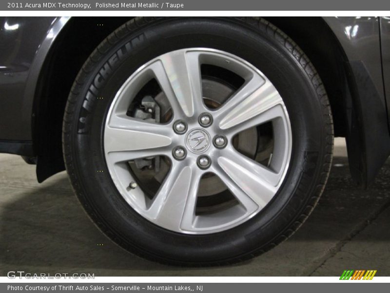 Polished Metal Metallic / Taupe 2011 Acura MDX Technology