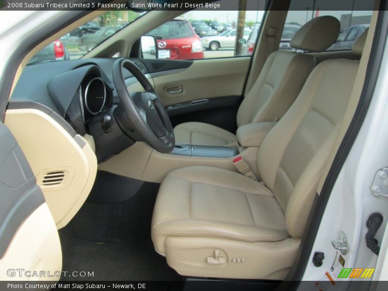 Satin White Pearl / Desert Beige 2008 Subaru Tribeca Limited 5 Passenger