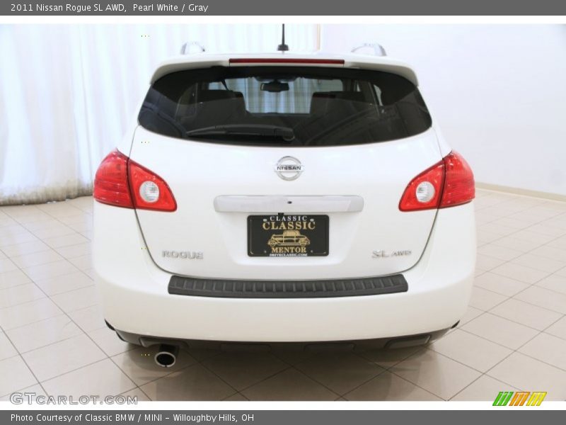 Pearl White / Gray 2011 Nissan Rogue SL AWD