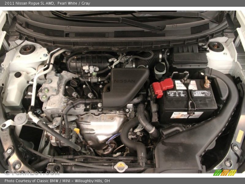 Pearl White / Gray 2011 Nissan Rogue SL AWD