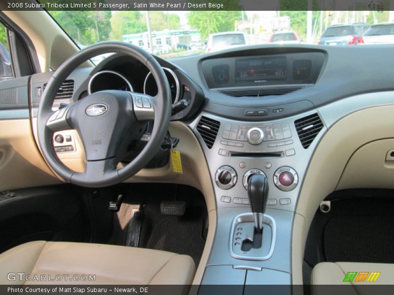 Satin White Pearl / Desert Beige 2008 Subaru Tribeca Limited 5 Passenger