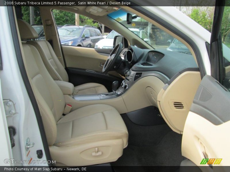 Satin White Pearl / Desert Beige 2008 Subaru Tribeca Limited 5 Passenger