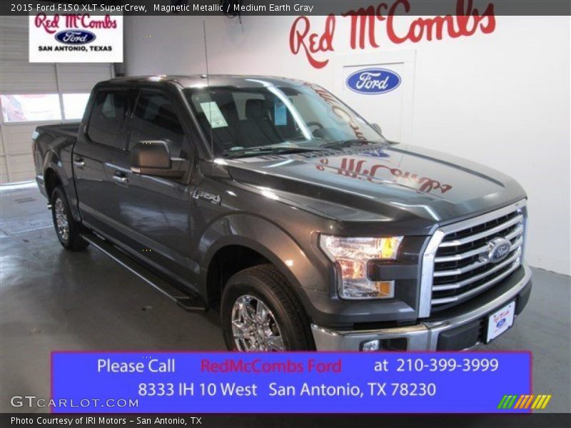 Magnetic Metallic / Medium Earth Gray 2015 Ford F150 XLT SuperCrew