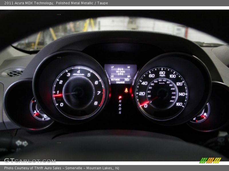 Polished Metal Metallic / Taupe 2011 Acura MDX Technology