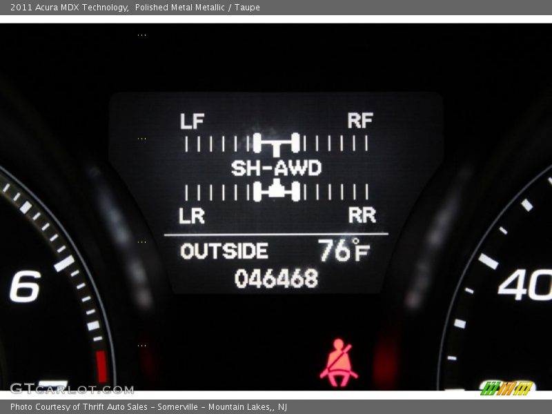 Polished Metal Metallic / Taupe 2011 Acura MDX Technology