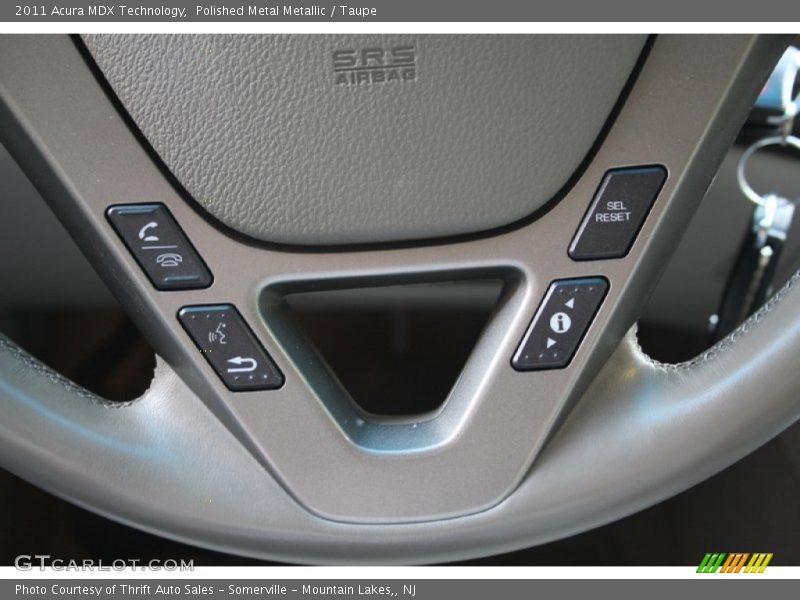 Polished Metal Metallic / Taupe 2011 Acura MDX Technology