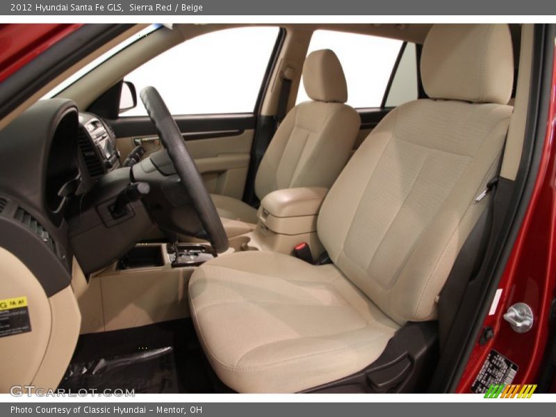 Sierra Red / Beige 2012 Hyundai Santa Fe GLS