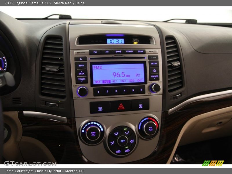 Sierra Red / Beige 2012 Hyundai Santa Fe GLS