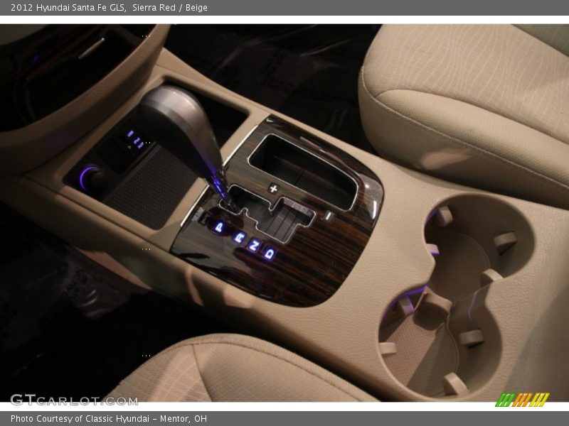 Sierra Red / Beige 2012 Hyundai Santa Fe GLS