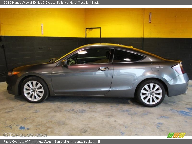 Polished Metal Metallic / Black 2010 Honda Accord EX-L V6 Coupe