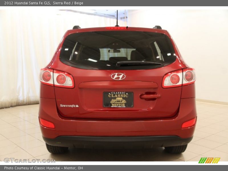 Sierra Red / Beige 2012 Hyundai Santa Fe GLS