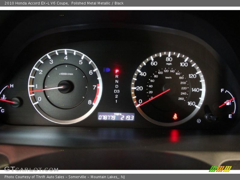 Polished Metal Metallic / Black 2010 Honda Accord EX-L V6 Coupe