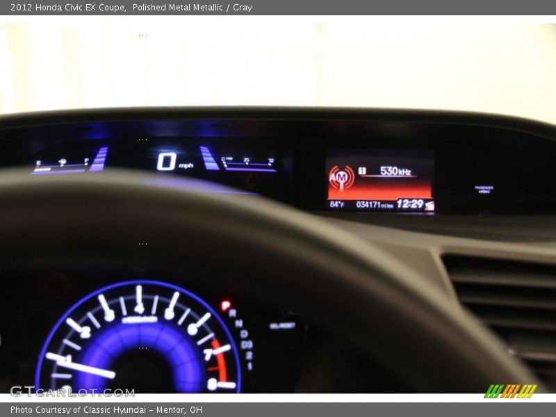 Polished Metal Metallic / Gray 2012 Honda Civic EX Coupe