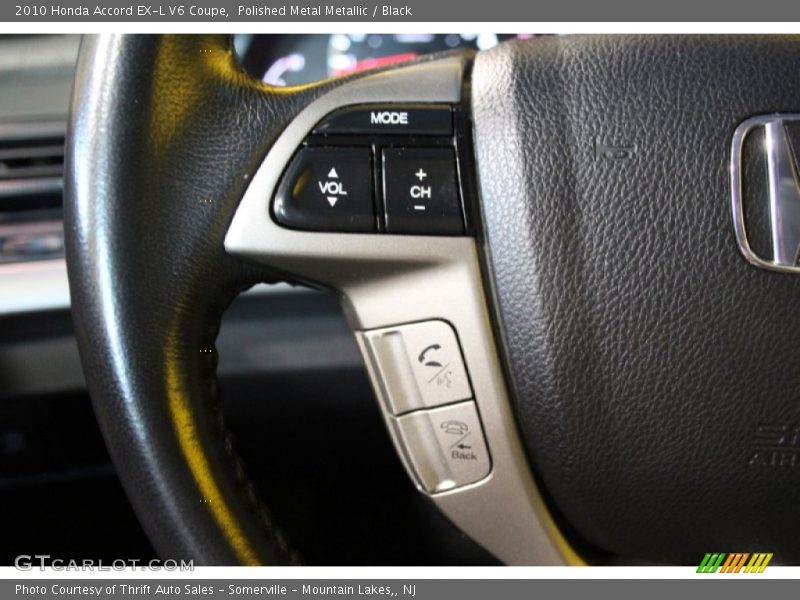 Polished Metal Metallic / Black 2010 Honda Accord EX-L V6 Coupe