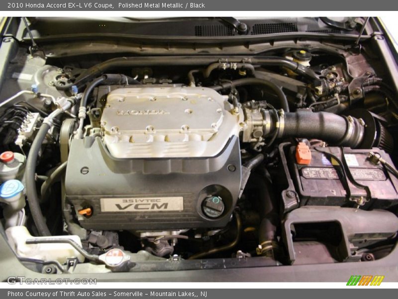 Polished Metal Metallic / Black 2010 Honda Accord EX-L V6 Coupe