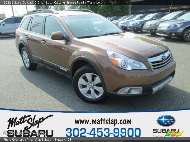 Caramel Bronze Pearl / Warm Ivory 2012 Subaru Outback 2.5i Limited