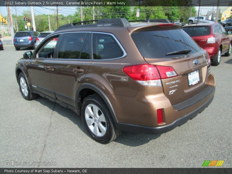 Caramel Bronze Pearl / Warm Ivory 2012 Subaru Outback 2.5i Limited