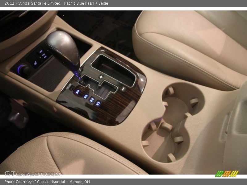 Pacific Blue Pearl / Beige 2012 Hyundai Santa Fe Limited