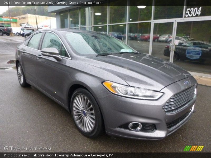 Sterling Gray / Charcoal Black 2014 Ford Fusion Titanium AWD