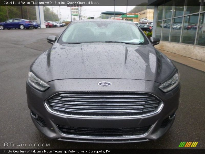 Sterling Gray / Charcoal Black 2014 Ford Fusion Titanium AWD
