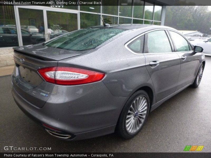 Sterling Gray / Charcoal Black 2014 Ford Fusion Titanium AWD