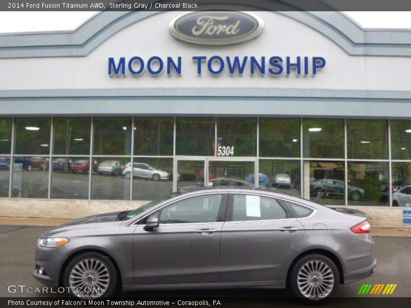 Sterling Gray / Charcoal Black 2014 Ford Fusion Titanium AWD