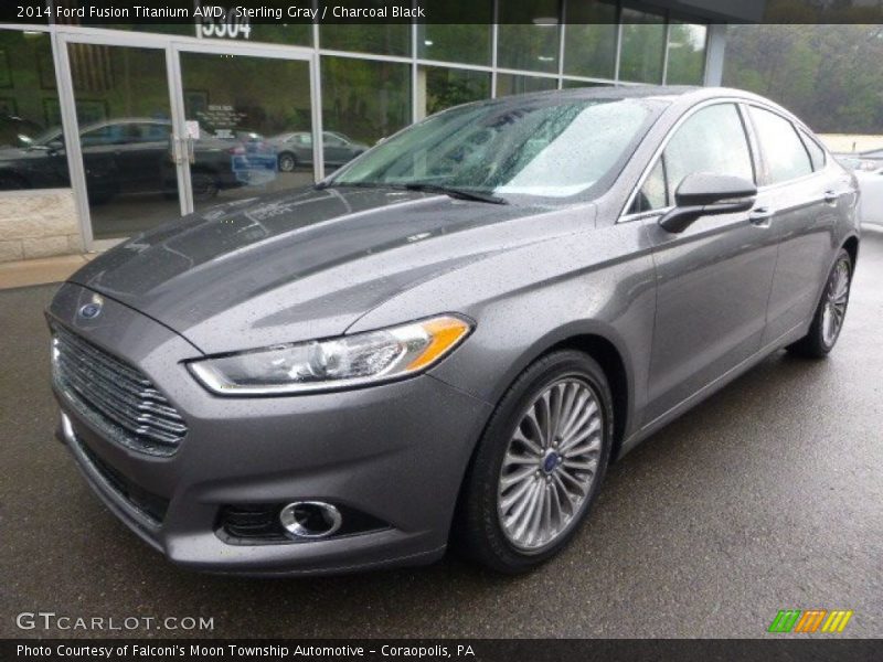Sterling Gray / Charcoal Black 2014 Ford Fusion Titanium AWD