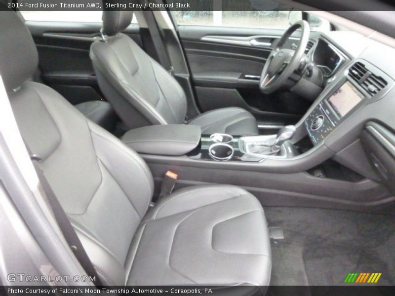 Sterling Gray / Charcoal Black 2014 Ford Fusion Titanium AWD