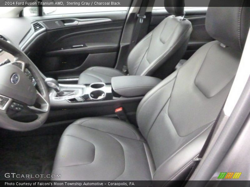 Sterling Gray / Charcoal Black 2014 Ford Fusion Titanium AWD