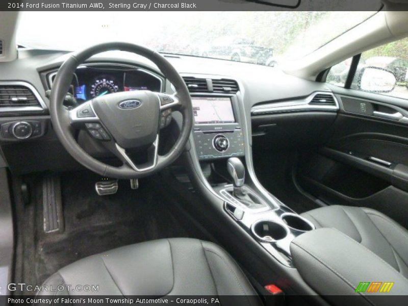 Sterling Gray / Charcoal Black 2014 Ford Fusion Titanium AWD