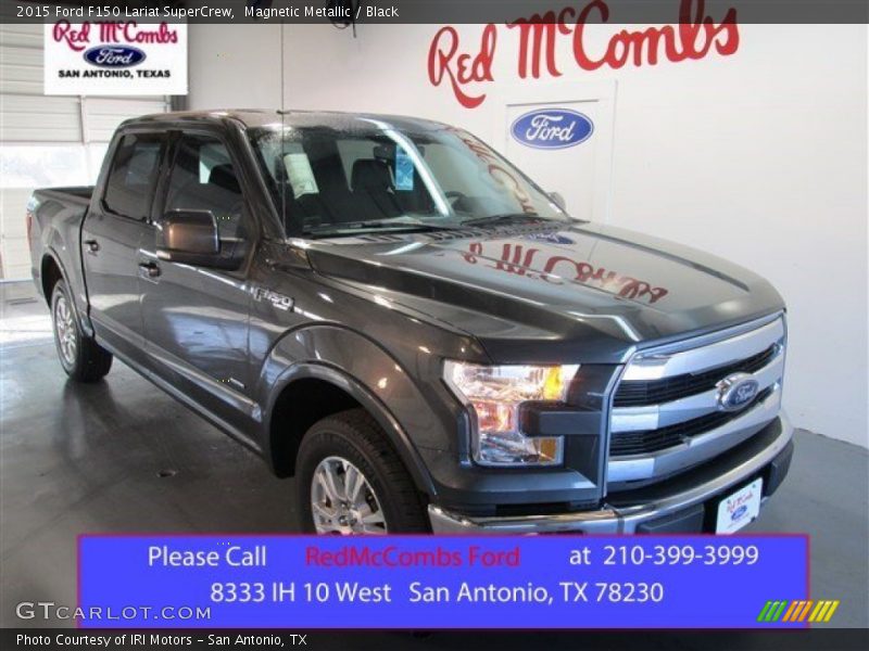 Magnetic Metallic / Black 2015 Ford F150 Lariat SuperCrew