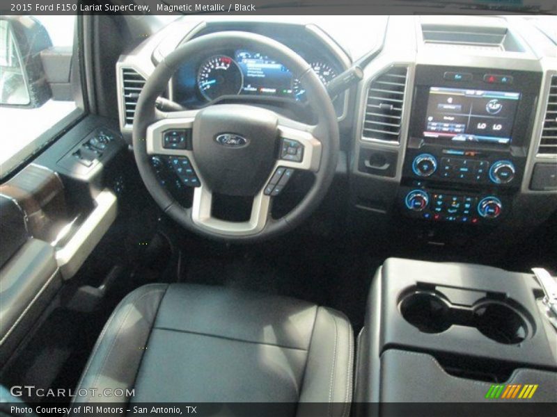 Magnetic Metallic / Black 2015 Ford F150 Lariat SuperCrew