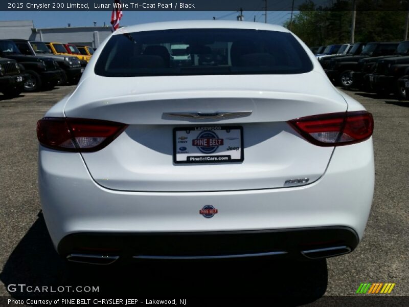 Lunar White Tri-Coat Pearl / Black 2015 Chrysler 200 Limited