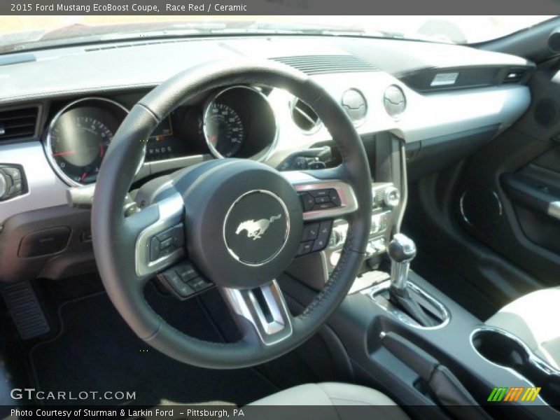 Race Red / Ceramic 2015 Ford Mustang EcoBoost Coupe