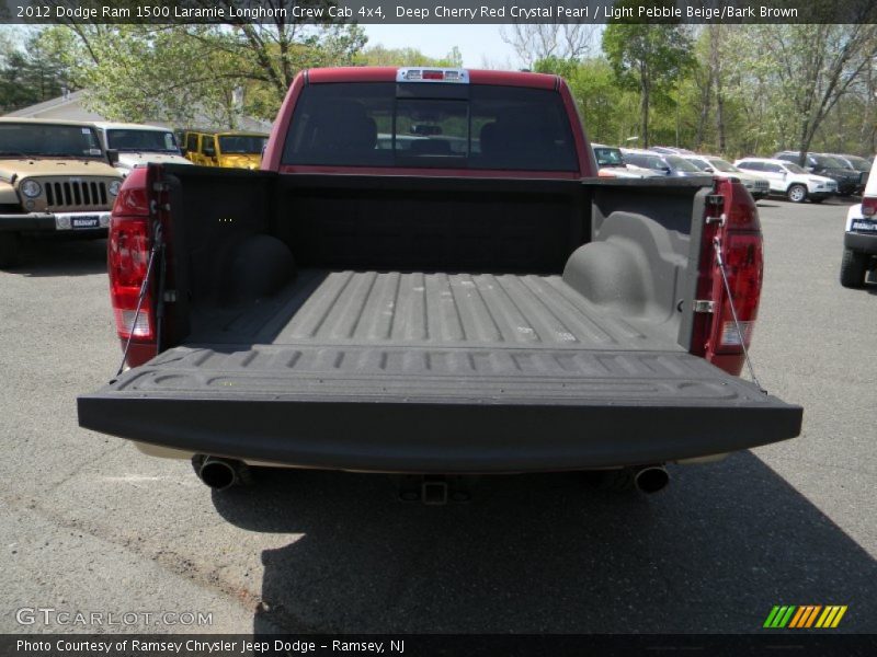 Deep Cherry Red Crystal Pearl / Light Pebble Beige/Bark Brown 2012 Dodge Ram 1500 Laramie Longhorn Crew Cab 4x4