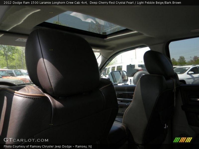 Deep Cherry Red Crystal Pearl / Light Pebble Beige/Bark Brown 2012 Dodge Ram 1500 Laramie Longhorn Crew Cab 4x4