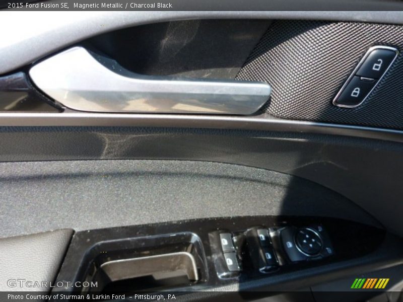 Magnetic Metallic / Charcoal Black 2015 Ford Fusion SE
