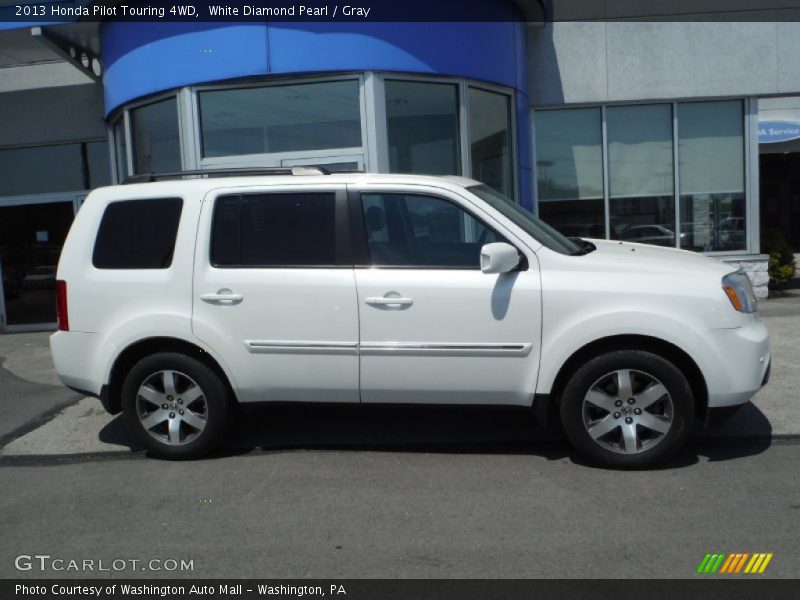 White Diamond Pearl / Gray 2013 Honda Pilot Touring 4WD