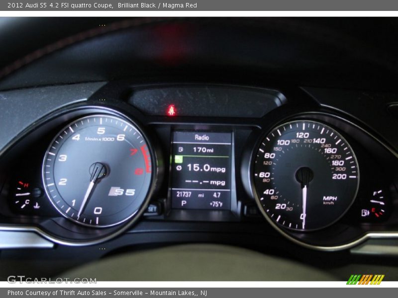 Brilliant Black / Magma Red 2012 Audi S5 4.2 FSI quattro Coupe