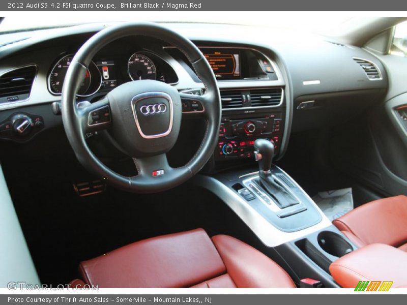 Brilliant Black / Magma Red 2012 Audi S5 4.2 FSI quattro Coupe