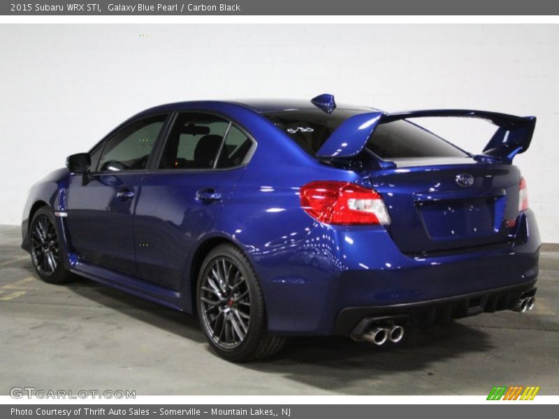 Galaxy Blue Pearl / Carbon Black 2015 Subaru WRX STI