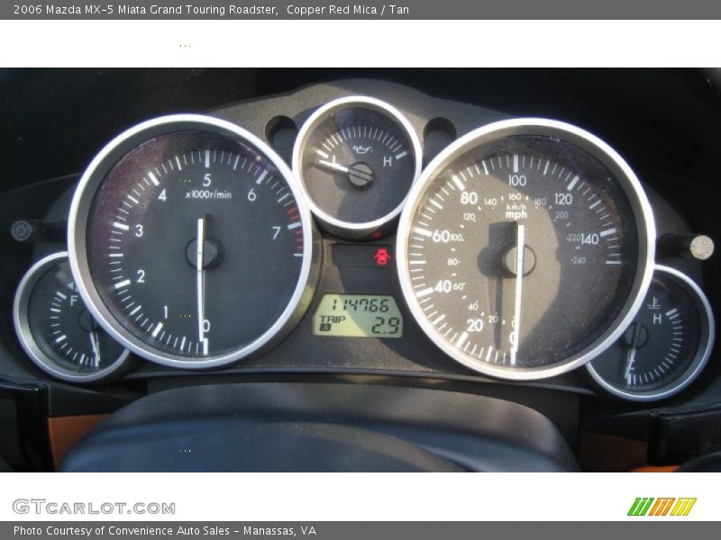 Copper Red Mica / Tan 2006 Mazda MX-5 Miata Grand Touring Roadster