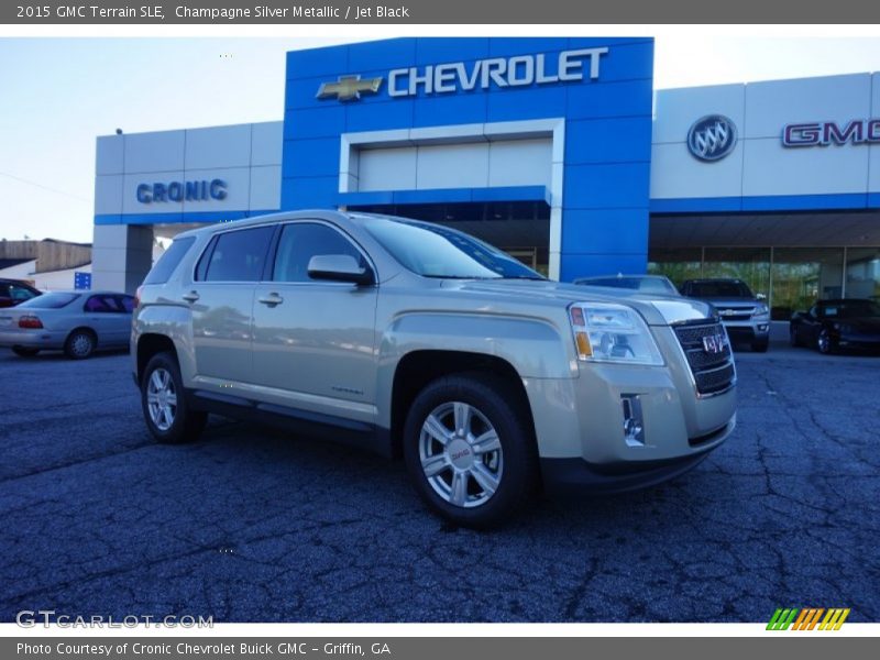 Champagne Silver Metallic / Jet Black 2015 GMC Terrain SLE