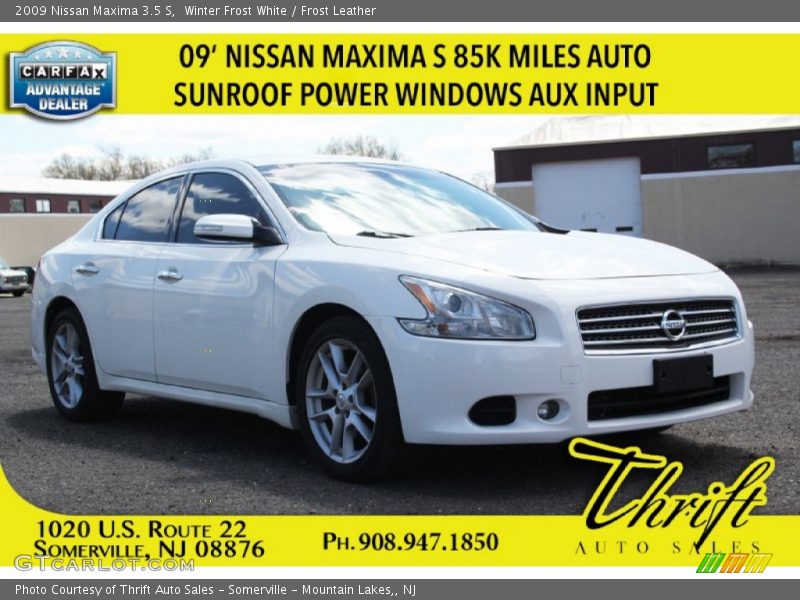 Winter Frost White / Frost Leather 2009 Nissan Maxima 3.5 S